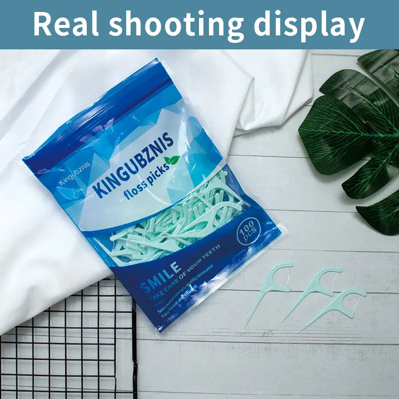 100 Pack Dental Floss with Ergonomic Handle, Precision Oral Care, Comfortable Teeth Cleaning, Fda Registered, Solid Form