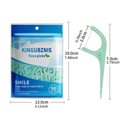 100 Pack Dental Floss with Ergonomic Handle, Precision Oral Care, Comfortable Teeth Cleaning, Fda Registered, Solid Form