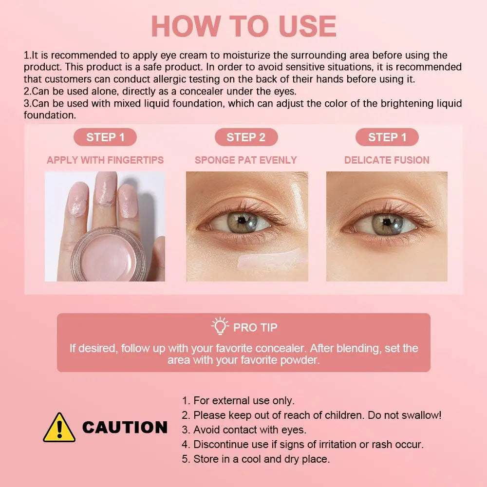 Under Eye Brightener, 2 Counts Moisturizing Eye Cream, Eye Care Product for Women & Men, Daily Skincare Product for Daily Use